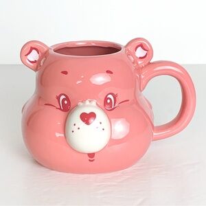 Care Bears Cheer Bear large pink 3D ceramic mug coffee cup cocoa tea cup 20 oz